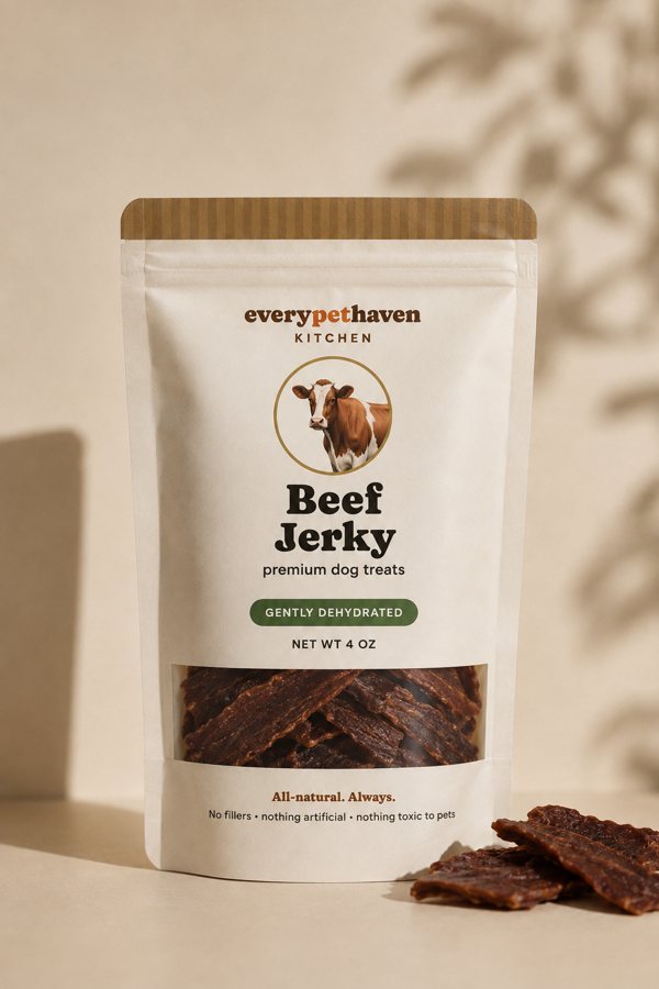 Beef Jerky - premium beef - EveryPetHaven Kitchen gently dehydrated dog treats