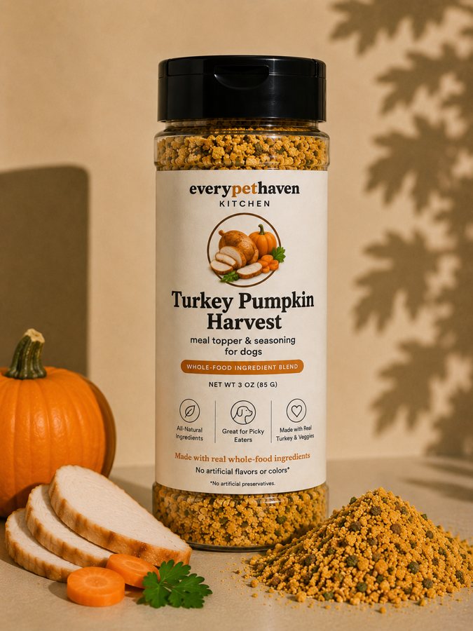 Turkey Pumpkin Harvest - whole-food turkey and pumpkin meal topper for dogs - EveryPetHaven Kitchen