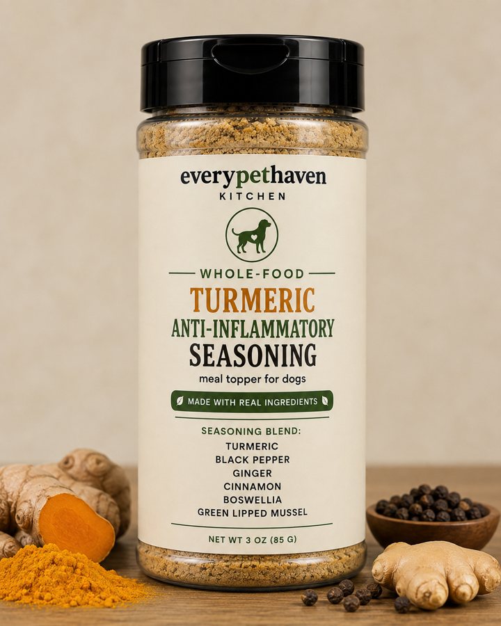Turmeric Golden Seasoning - whole-food turmeric and ginger meal topper for dogs - EveryPetHaven Kitchen