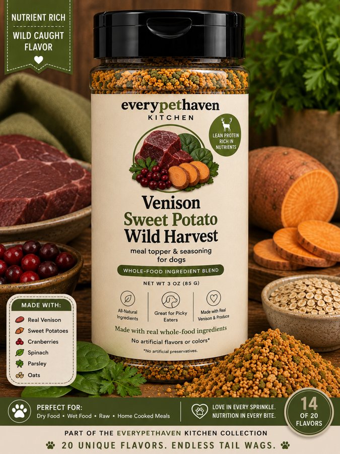 Venison Sweet Potato Wild Harvest - whole-food venison meal topper for dogs, novel protein - EveryPetHaven Kitchen