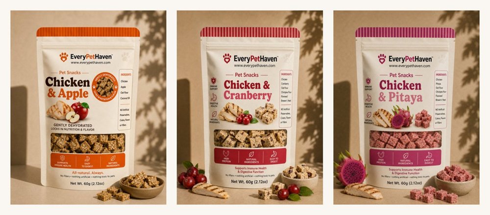 Chicken Snack Trio - EveryPetHaven snack bundle